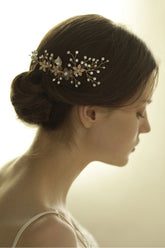 Beautiful Alloy&Rhinestone Wedding Combs-Barrettes Headpiece with Imitation Pearls